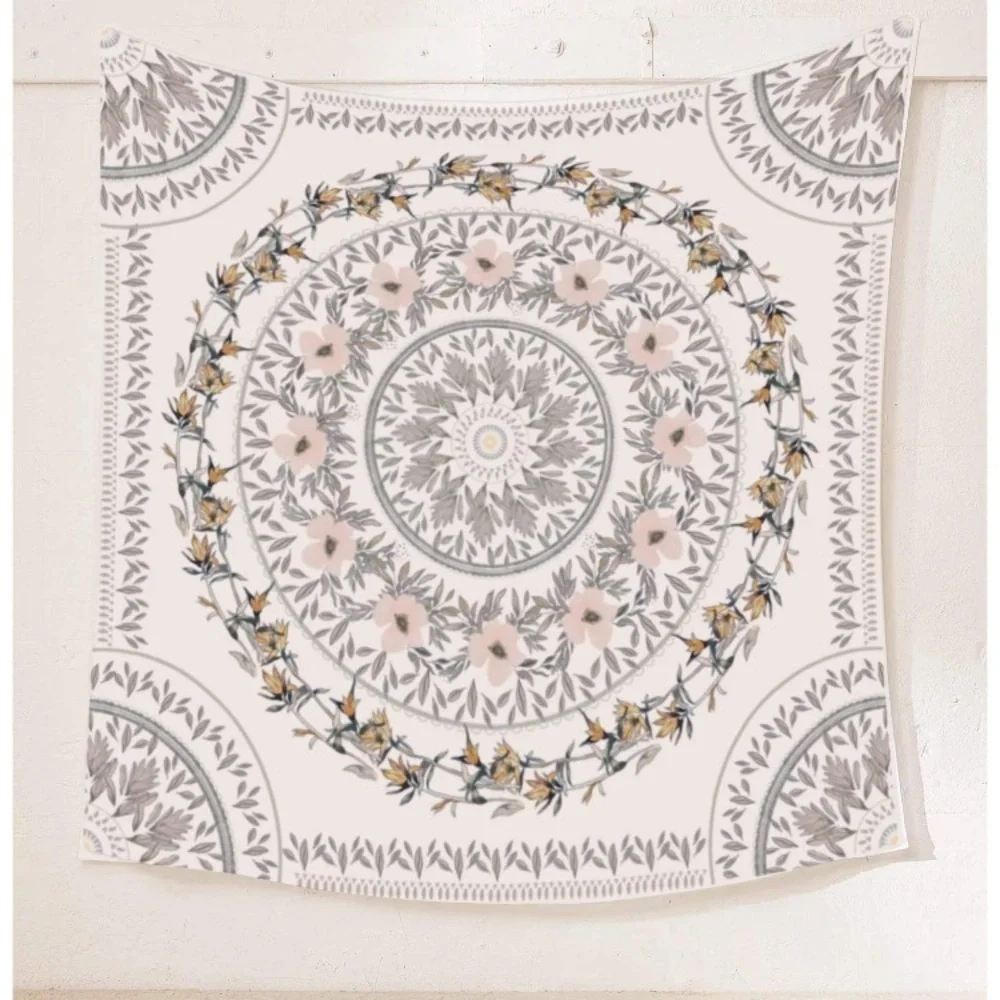 Bohemian/Indie Mandala Floral Pattern Tapestry